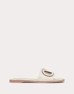 VLOGO CUT-OUT CALFSKIN SLIDE SANDAL - Image 5